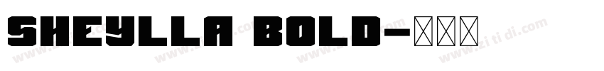 Sheylla Bold字体转换